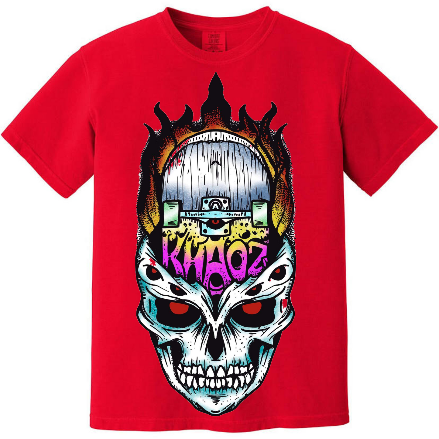 Khaoz Skateboards OG logo “MEGA head” tee