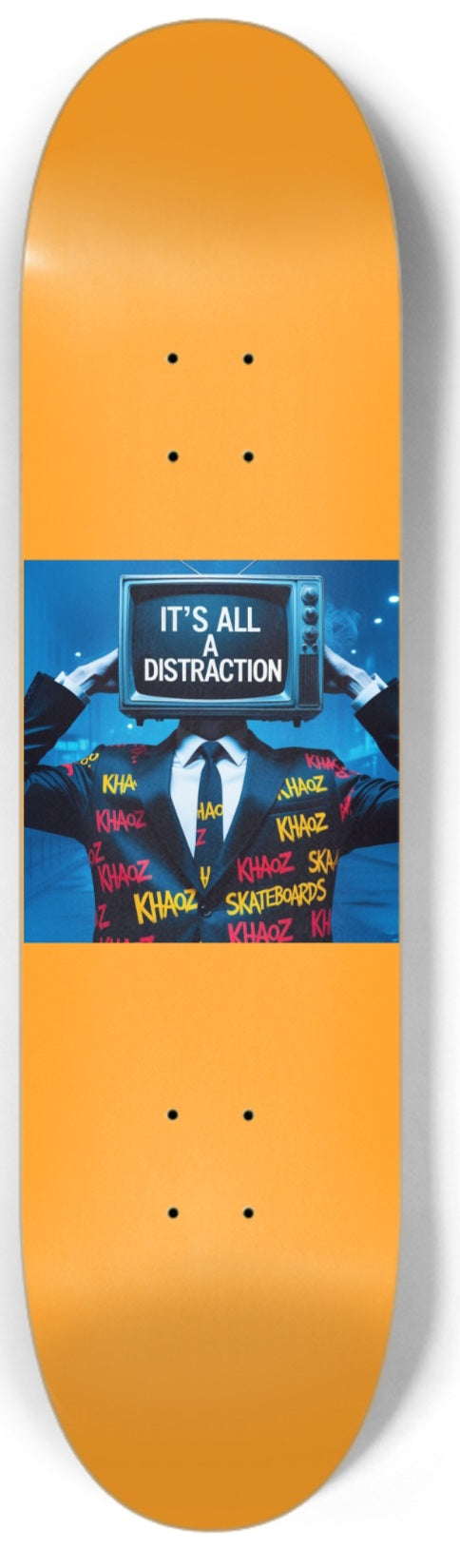 Khaoz Skateboards "TV man" deck