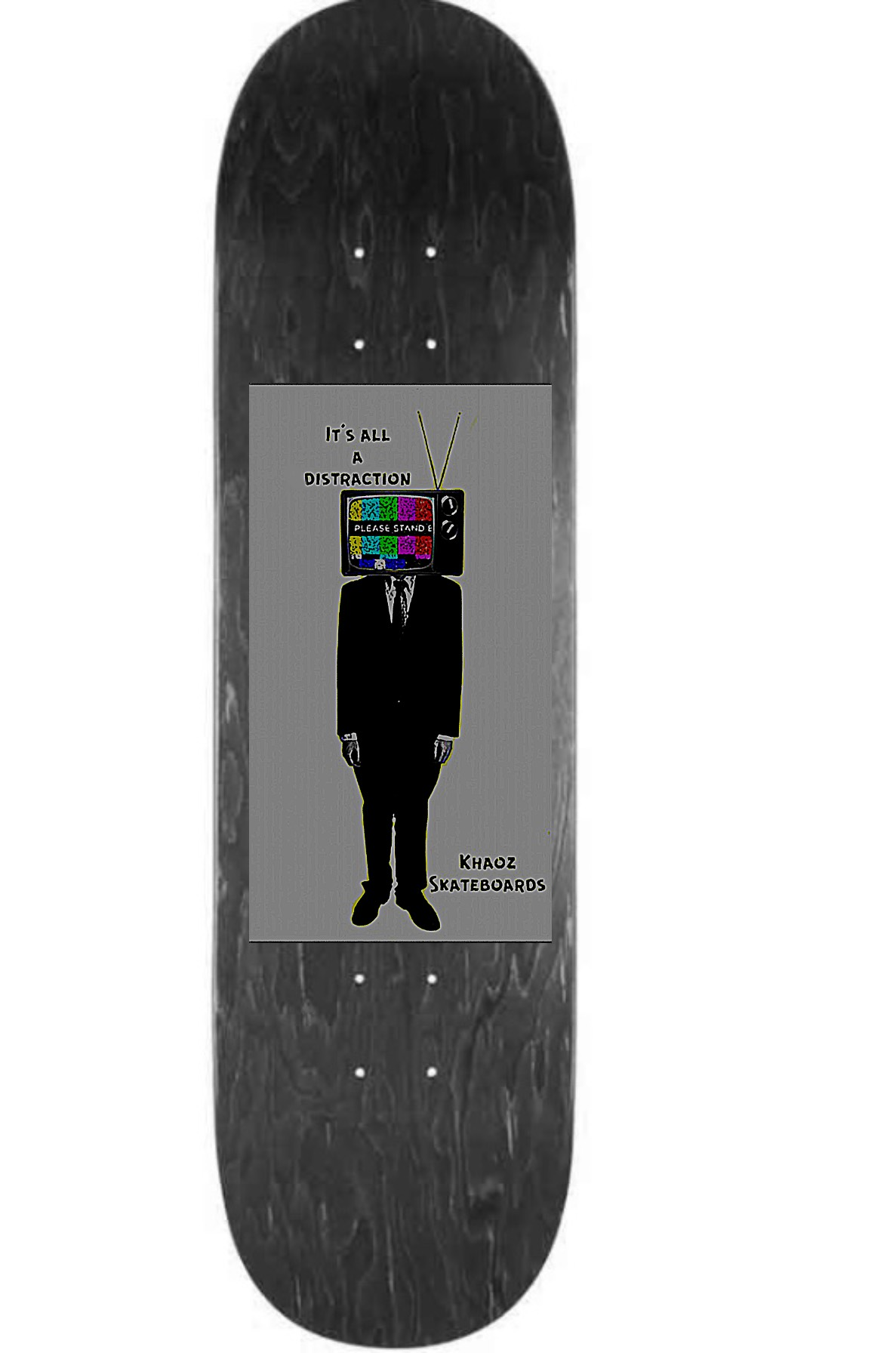 Khaoz Skateboards "TV man" deck