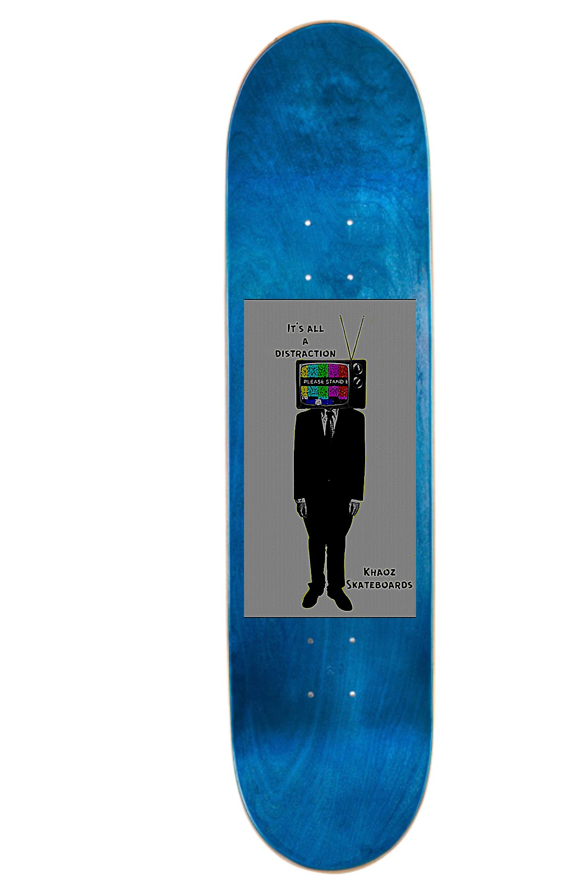 Khaoz Skateboards "TV man" deck