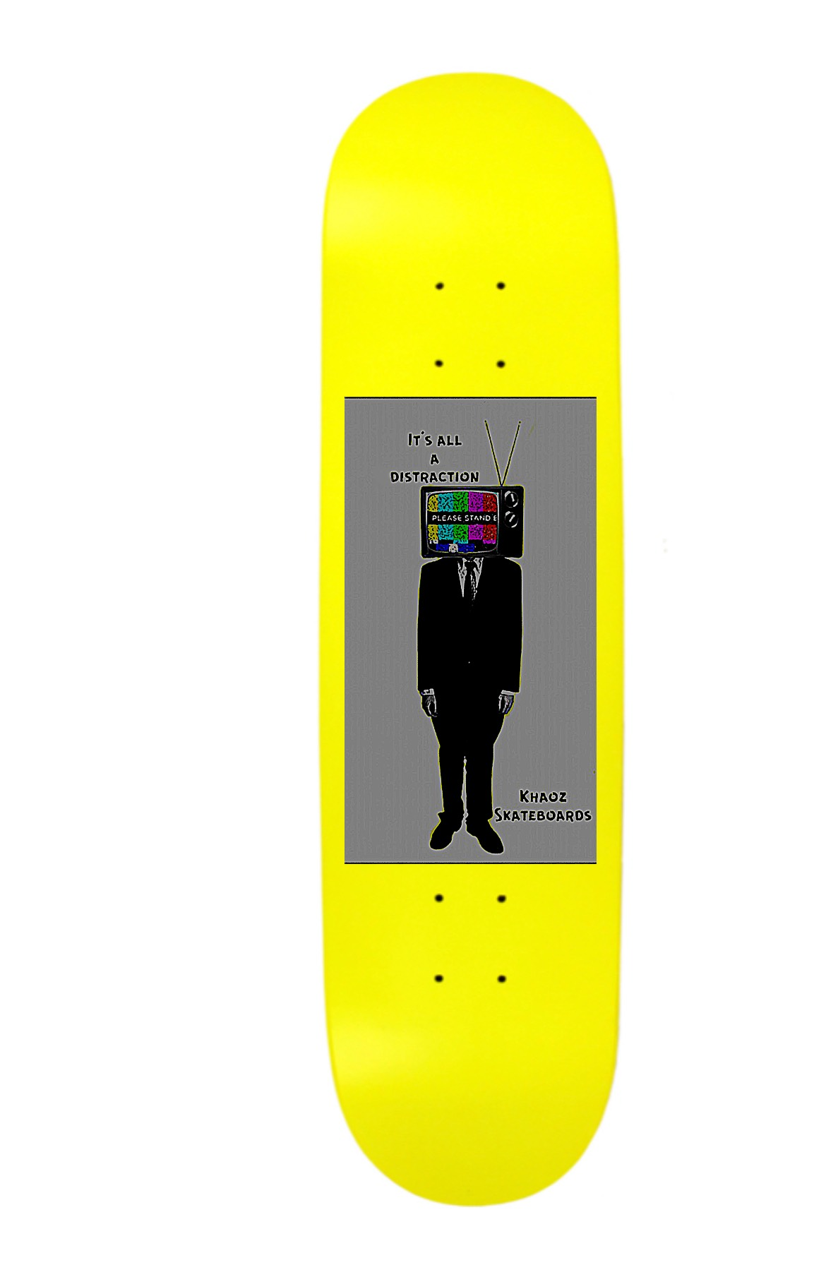 Khaoz Skateboards "TV man" deck