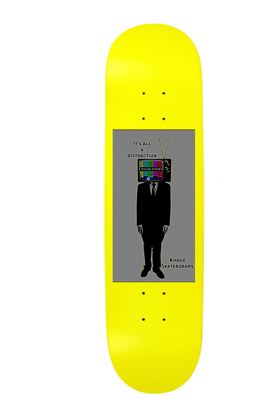 Khaoz Skateboards "TV man" deck